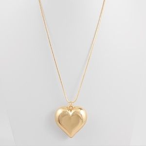 Heart pendant  hang on Box Chain Necklace